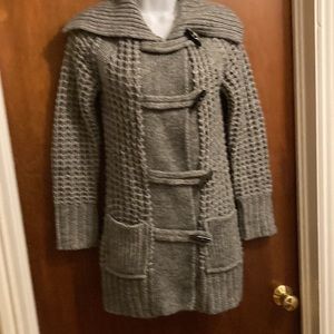 Ann Taylor Loft gray button down sweater sz XS